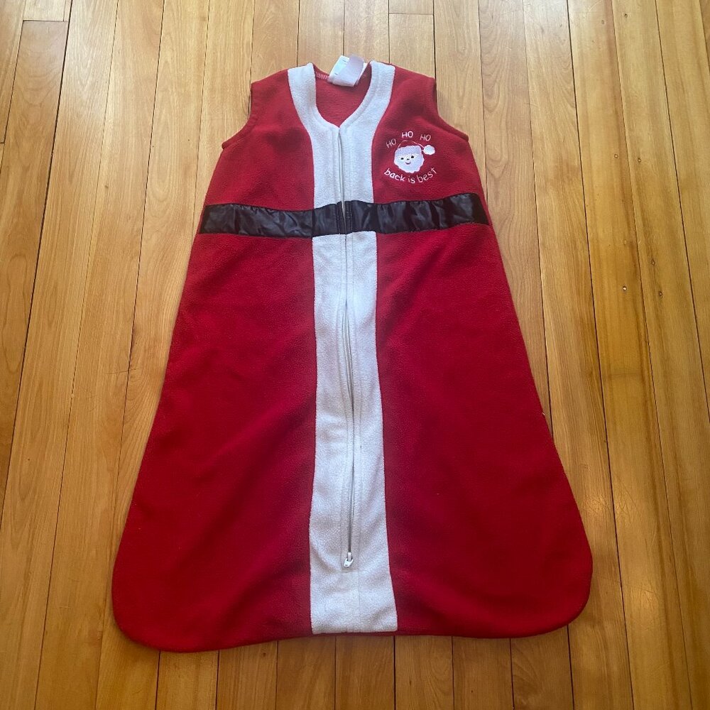 Halo Red & White Christmas Fleece Sleep sack w/ Santa design‎ Size Small G5
